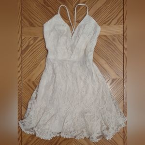 Lulu's ivory lace mini dress